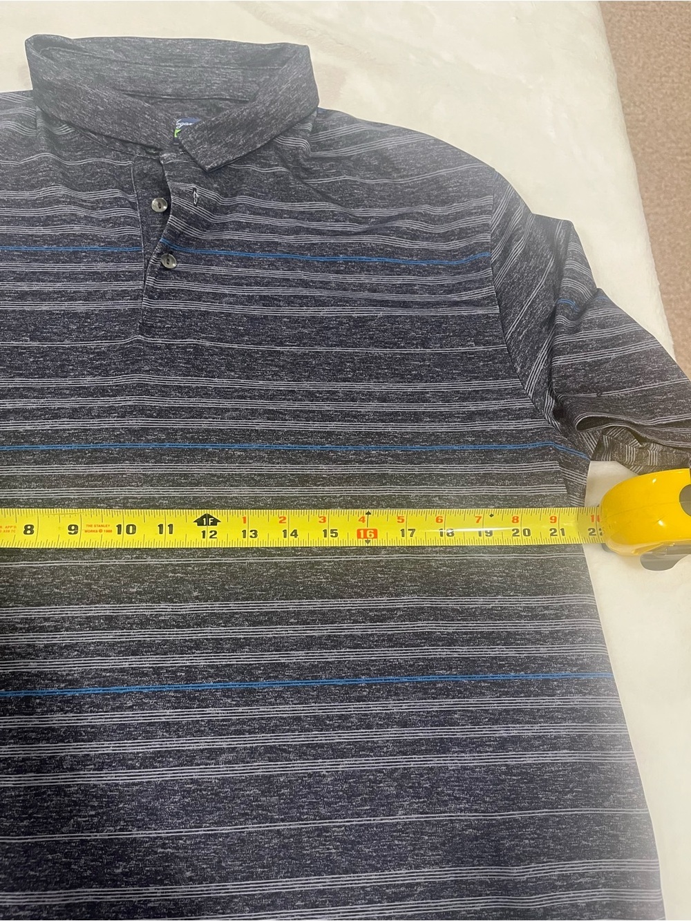 Ben Hogan Performance Striped Golf Polo Shirt - Size Large - Picture 5 of 6